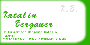 katalin bergauer business card